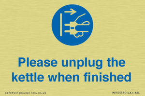 Please unplug the kettle when finished